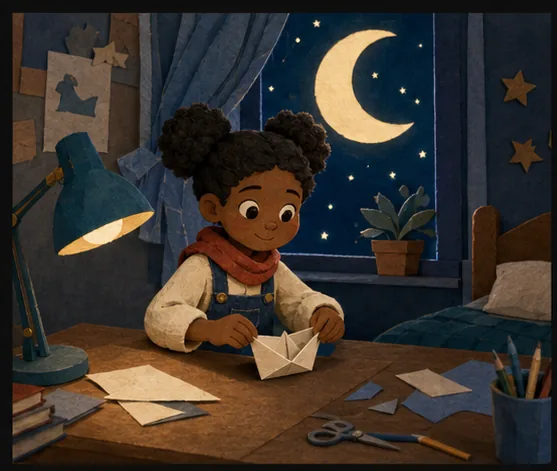 Asha and the Paper Moon Boat frame 1