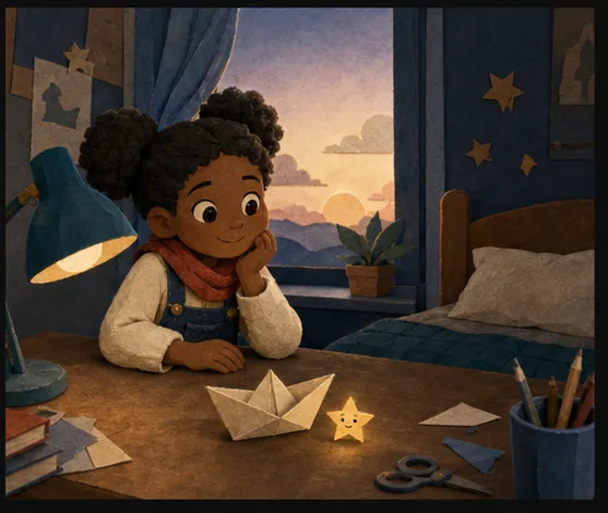 Asha and the Paper Moon Boat frame 6